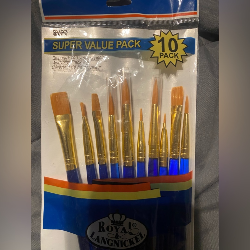 Royal & Langnickel Gold Taklon 10ct Super Value Pack